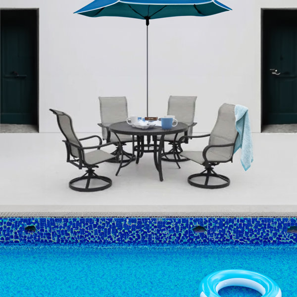 Four Seasons Courtyard Belmont – Parasol De Marché Rond En Tissu